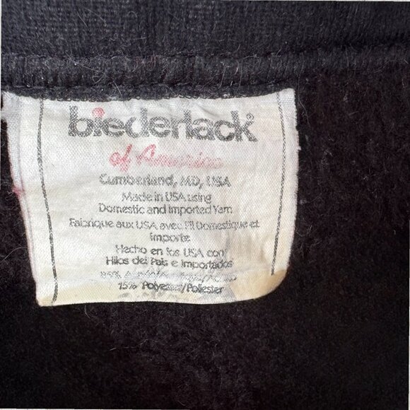 Vintage Biederlack Cat Blanket Throw Black White Tabby Cat Woods Scene USA - Picture 5 of 6